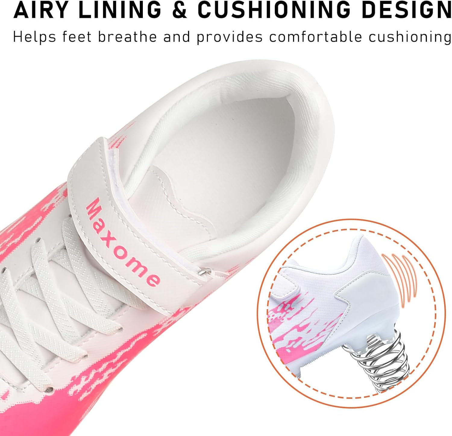 Kids Soccer Cleats Boys Girls Athletic Outdoor Youth Football Shoes Running & Training Lightweight Baseball Shoes(Little Kid/Big Kid) - Image 5