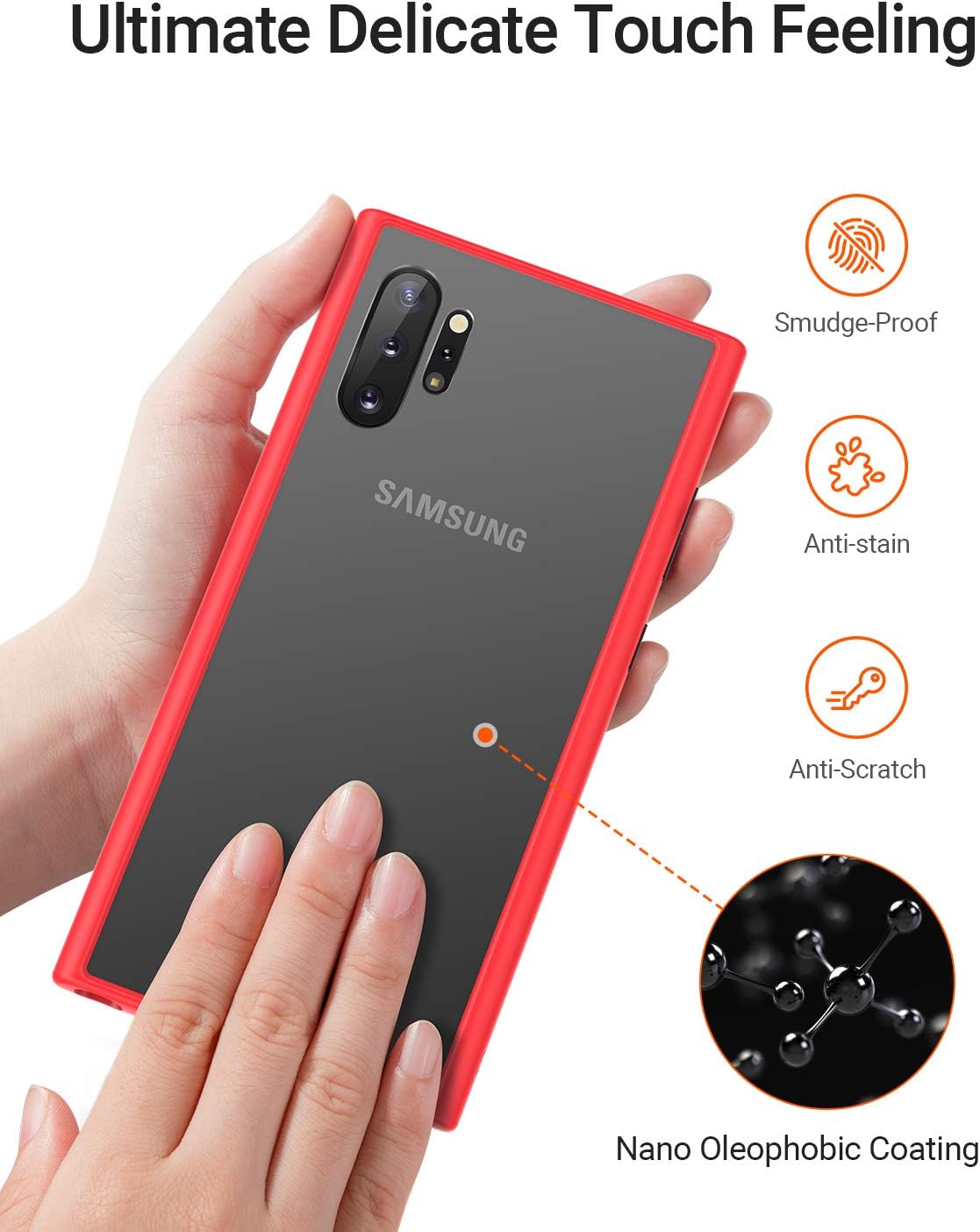 TORRAS Shockproof Designed for Google Pixel 7 Pro Case [Military Grade Drop Tested] Shockproof Translucent Matte Hard Back with Silicone Slim Protective Pixel 7 Pro Phone Case 6.7 Inch, Red