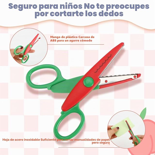 Foto 4 de 7 de 6 tijeras niños,6 Perforadora Papel Formas,Tijeras Manualidades