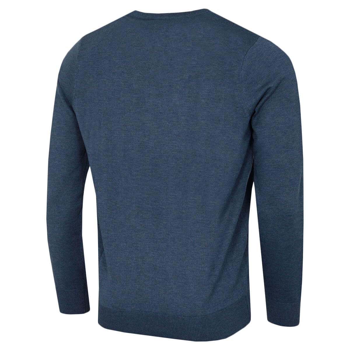 Calvin Klein Męski okrągły sweter golfowy 2022 z okrągłym dekoltem, Denim Marl, 3XL