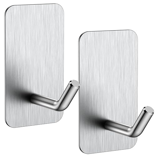 KRUI Mini Fire Blanket Hooks, Stainless Steel Adhesive Wall Hooks