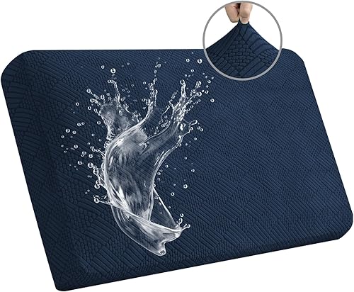 Miniatura 35 de Easy-Going Fundas de cojín impermeables para sofás y sofás, funda de asiento de sofá de jacquard elástica de repuesto para perros, mascotas y niños,