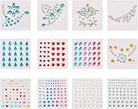 Vista 11 de Craftdady 5500 diamantes de imitación de cristal facetado de 0.079 pulgadas, 11 colores puntiagudos en la parte posterior, piedras natales