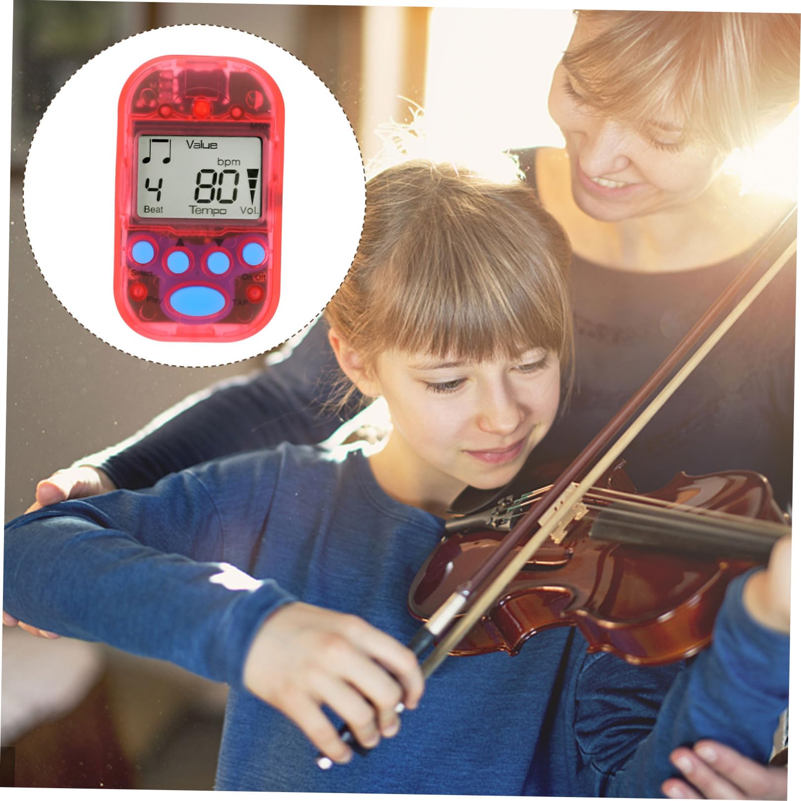 Toyvian 5 szt. elektronicznych metronomów mini metronom do pianina metronom świetlny, akcesoria do gitary elektronicznej, metronom do elektronicznego fortepianu, metronom do instrumentów muzycznych,