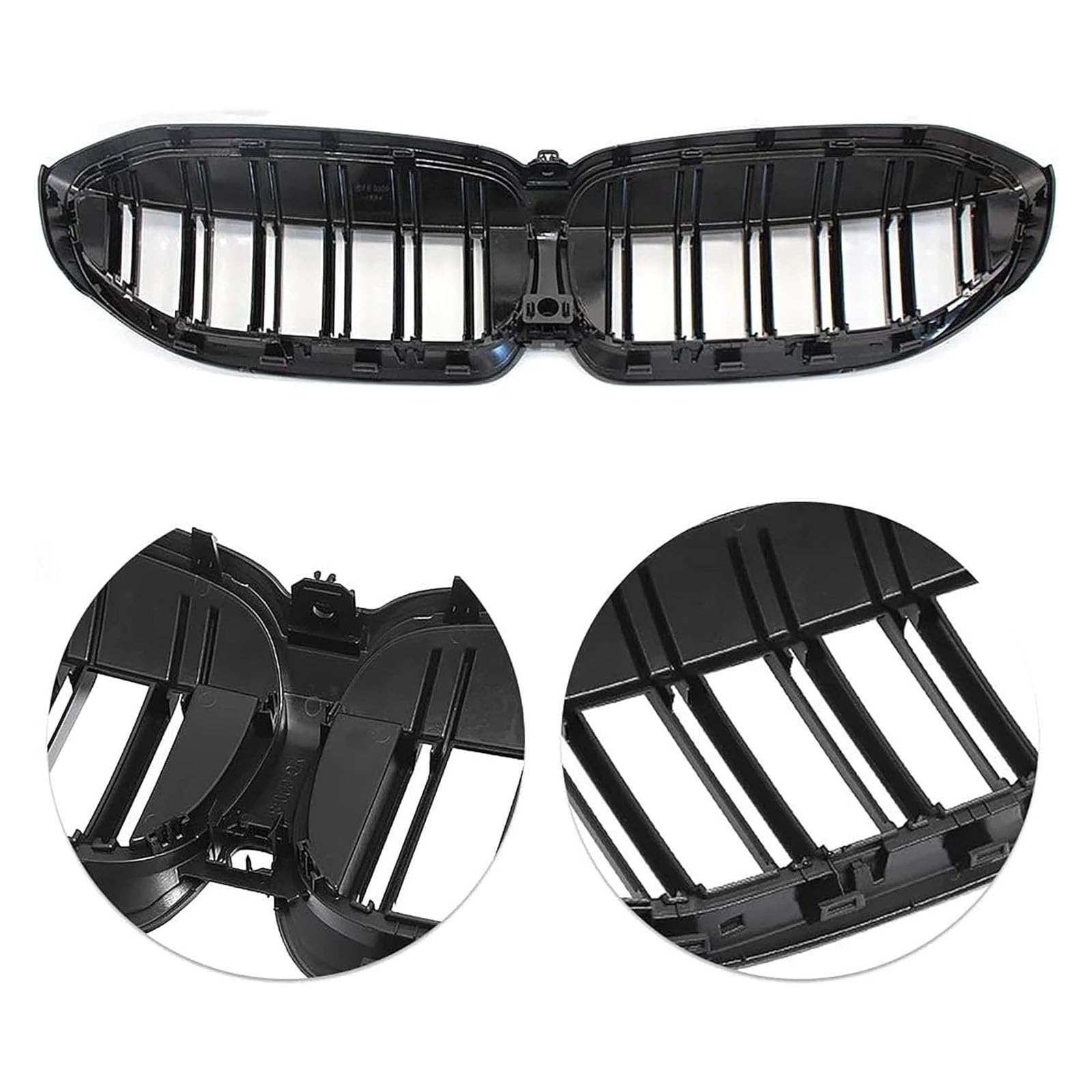 Griglia Radiatore per BMW Serie 3 G20 G21 Grill Nero Rene Sport Anteriore Doppia Griglia 2019 2020 2021 Plastica ABS