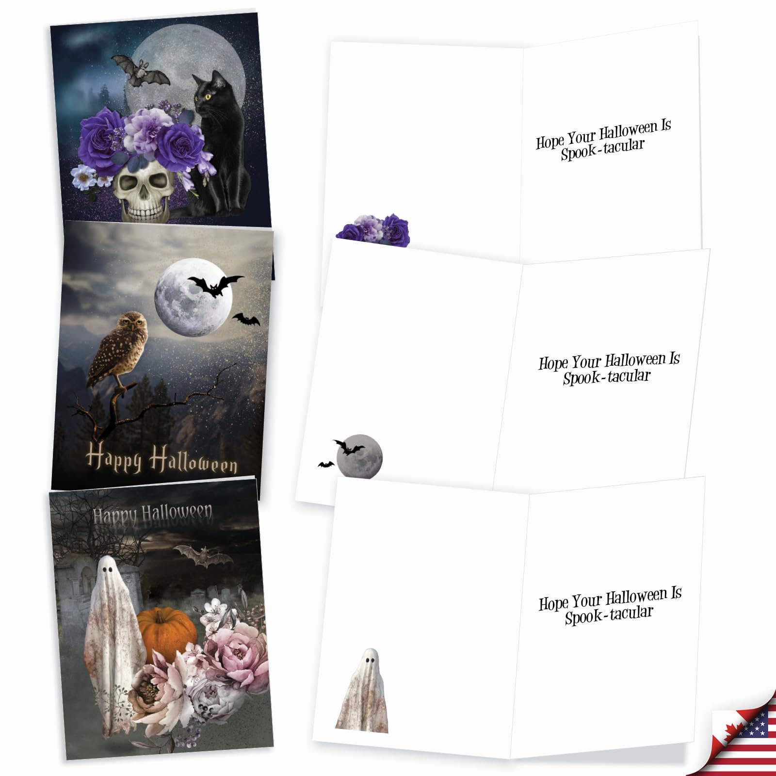 The Best Card Company - 20 Happy Halloween Note Cards Boxed (10 Designs - View #3