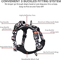 Vista 137 de Petmolico - Juego de arnés para perro sin tirones, 2 correas de sujeción con asa de fácil control, chaleco reflectante para razas pequeñas, arnés