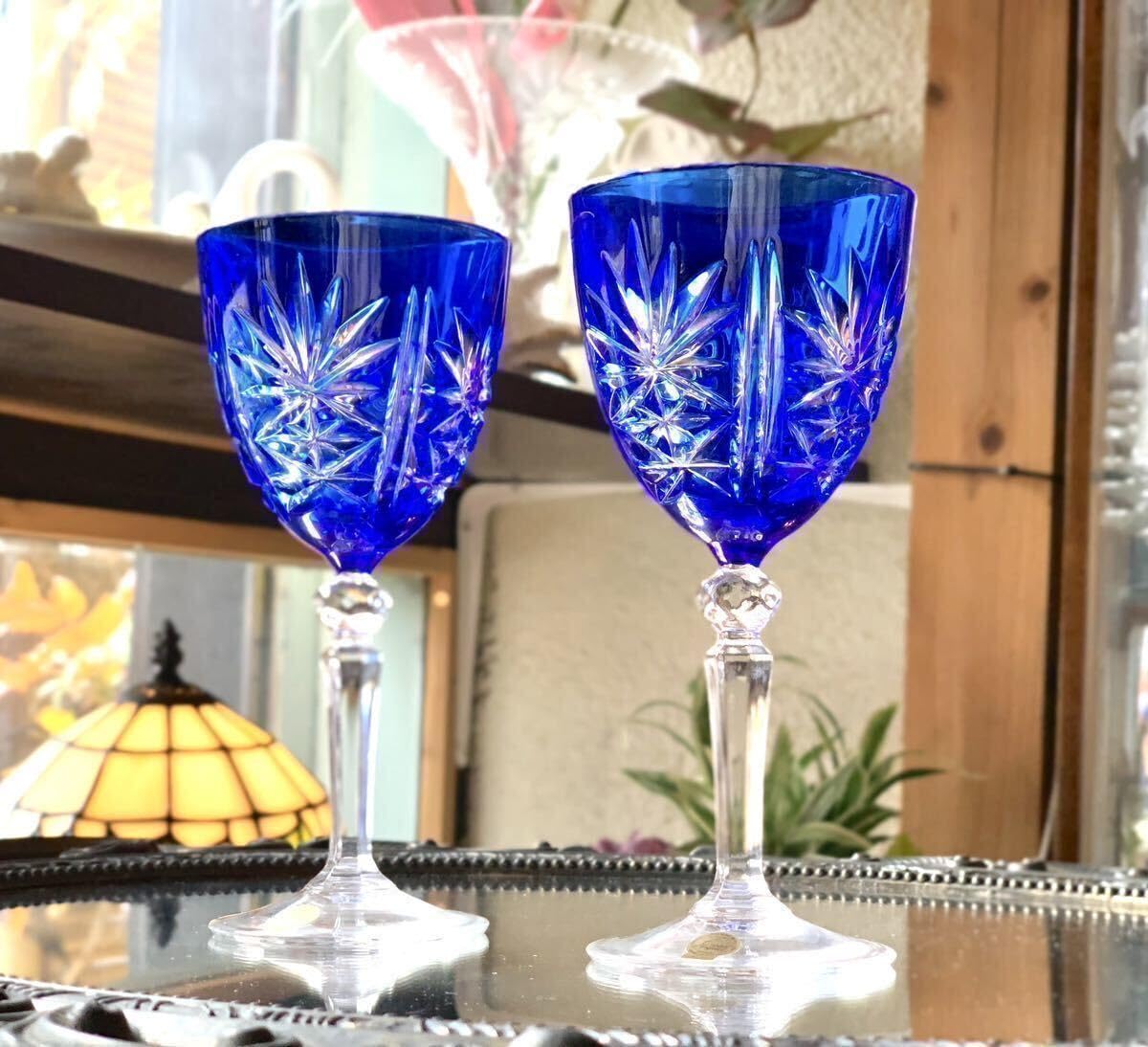 Amazon | クリスタルダルク 切子 ペア ワイングラス フランス製 