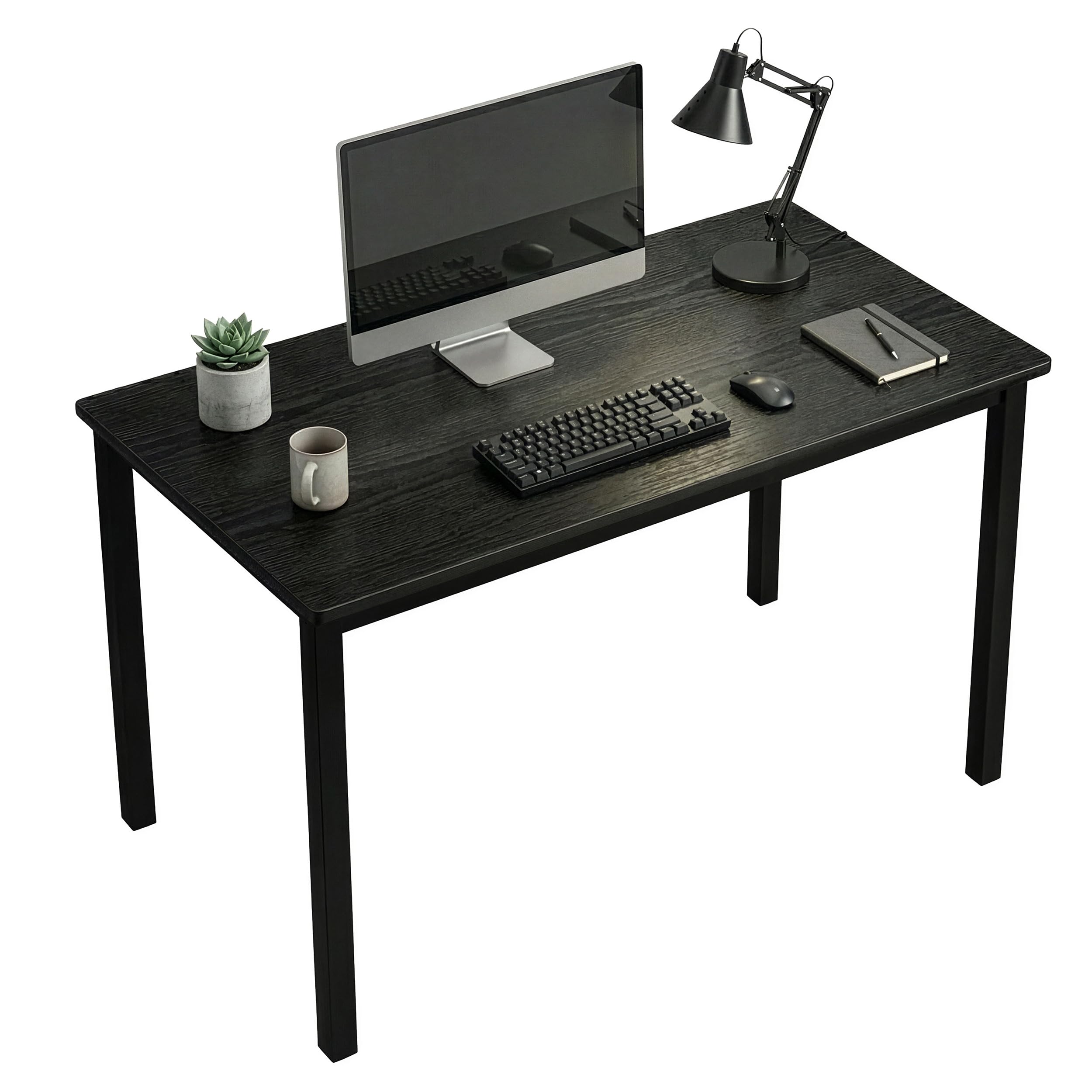 – Blisswood Gaming Desk, Computer Desk for Home Office Furniture, Office Desk for Living Room Furniture, Simple Design and Solid Wood, 120 x 50 x 75 CM, Computer Desks & Workstations, Black