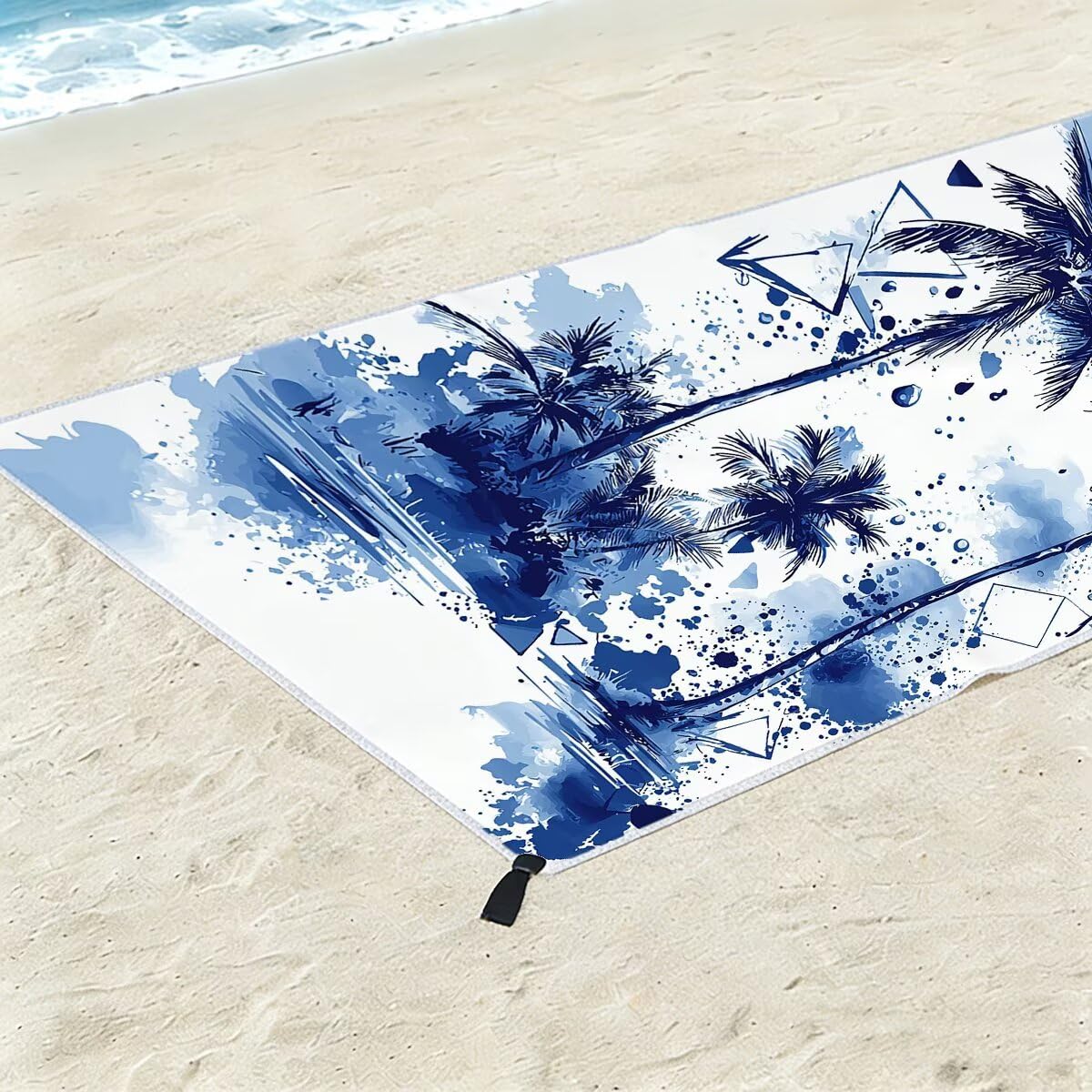 Duży ręcznik plażowy 90 x 180 cm 2 sztuki, ręcznik plażowy z mikrofibry, szybkoschnący ręcznik kąpielowy na siłownię męski, odporny na piasek ręczniki z mikrofibry akcesoria podróżne, ręcznik na