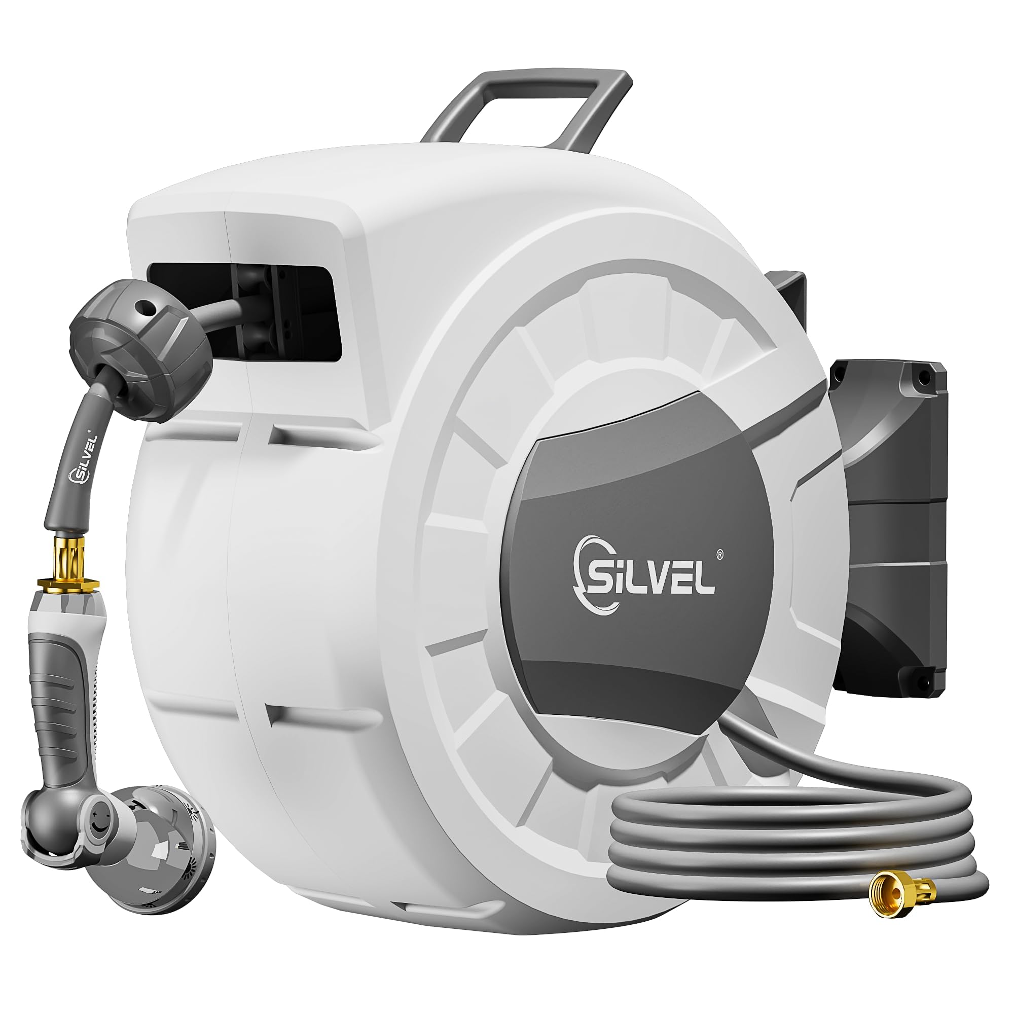 SILVEL 130 FT Retractable Garden Hose Reel
