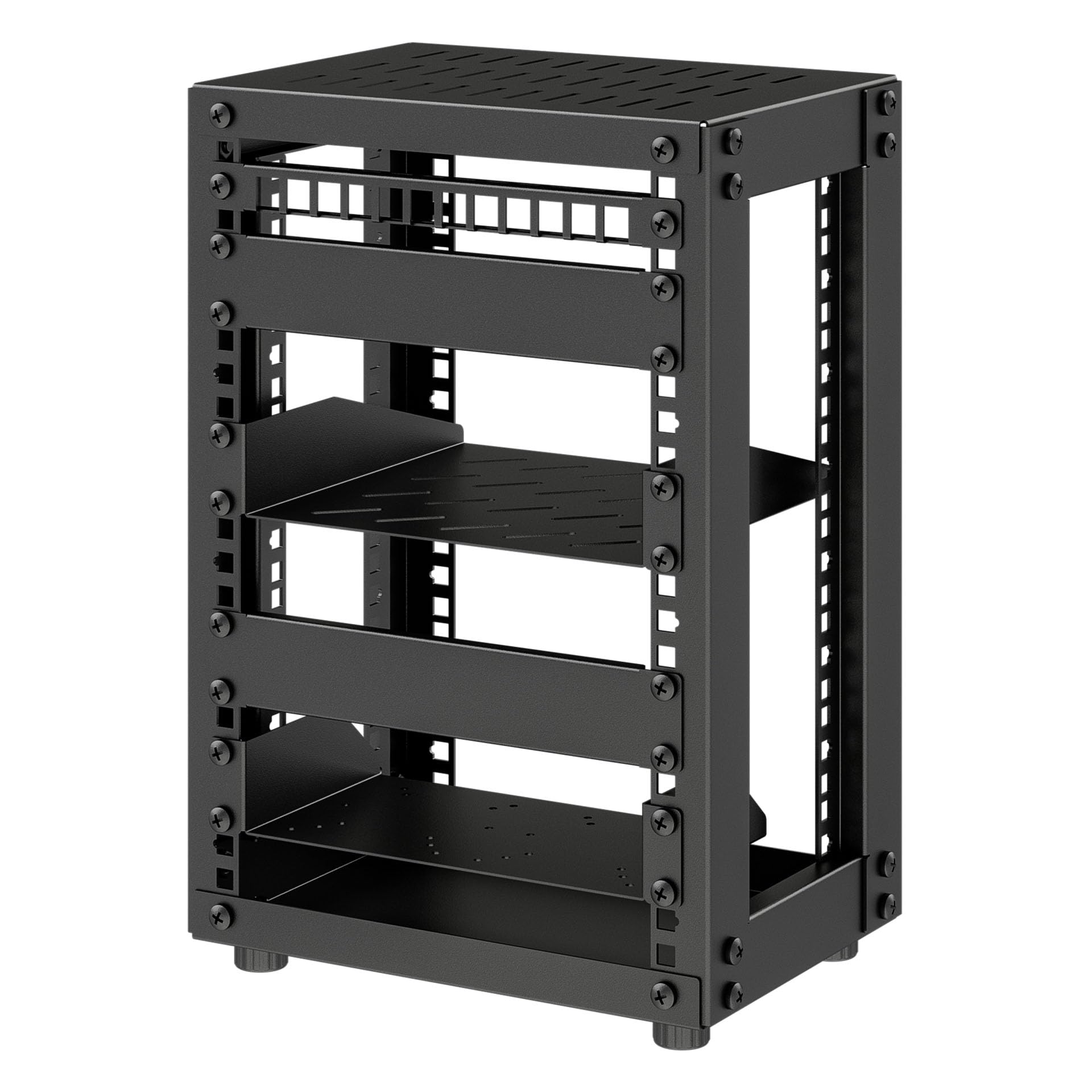 Armadio Server 8U, Mini Rack Server da 10 Pollici per Rete, Server, Dispositivi A/V e Progetti Fai da Te, Profondità 7,87 Pollici, Nero