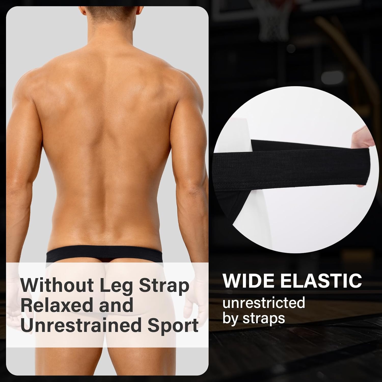 Arjen Kroos Jockstraps for Men Sexy Thong Underwear Dual Pouch Jock Strap Athletic Supporter - Image 4