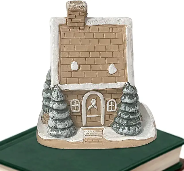 Rustic Christmas Snow Cottage Incense Holder - Wierook Huisje for Holiday Decor