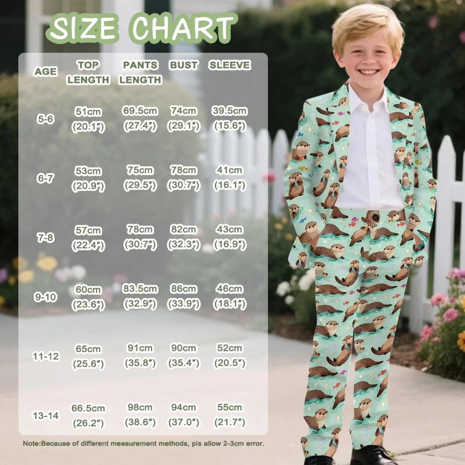 Xoenoiee Boys Formal Suits Slim Fit 2 Piece Kids Suit Jacket Pants Set Tuxedo Dresswear for Wedding Prom