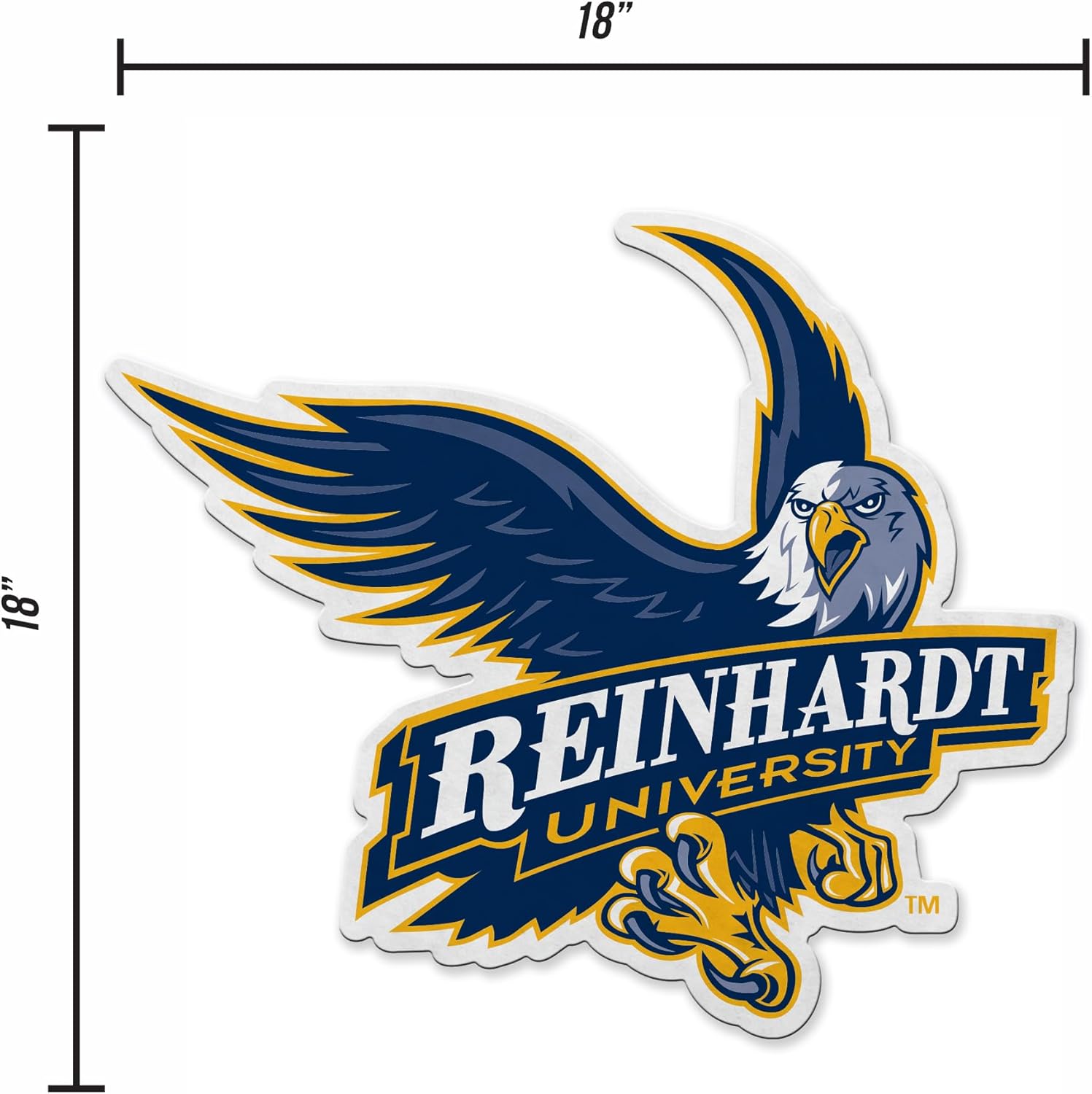 Rico Industries NCAA Reinhardt Eagles Shape Cut Pennant - Home and Living Room Décor - Soft Felt EZ to Hang - Image 4