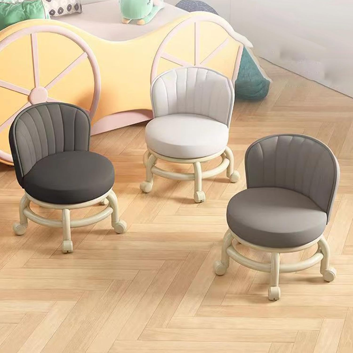 RELEMTRA Rolling Garage Stool, 300LBS Capacity, Mechanic Seat with Swivel Casters, Standing Desk Chair Swivel Sitting Balance Chair with Wheel Perfect for Work SPA Shop Massage (Grey) RELEMTRA Rolling Garage Stool, 300LBS Capacity, Mechanic Seat with Swivel Casters, Standing Desk Chair Swivel Sitting Balance Chair with Wheel Perfect for Work SPA Shop Massage (Grey)