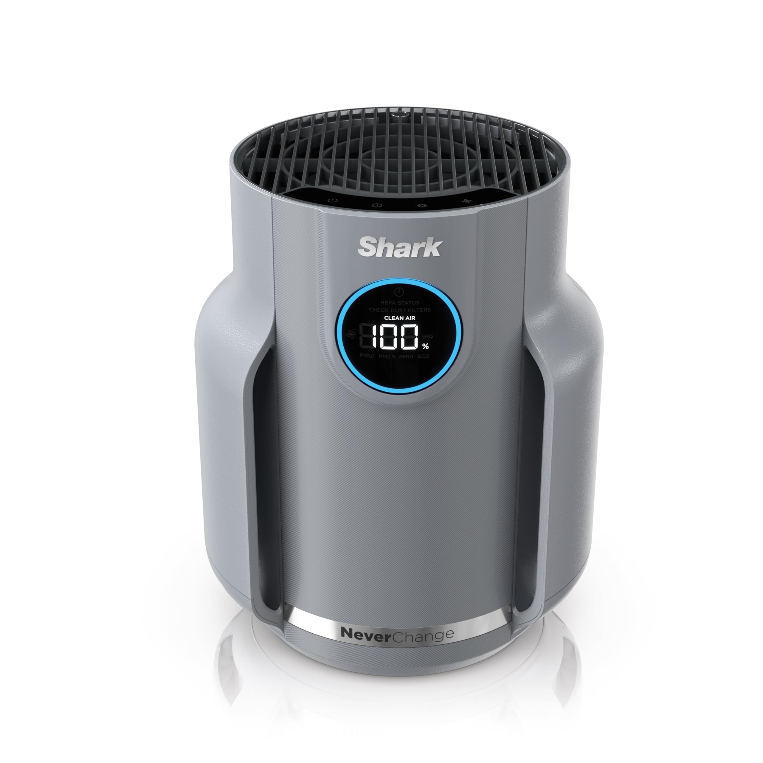 Shark Air Purifier for Home, NeverChange Compact Pro, for Bedroom, Nursery, Home Office, Dorm, HEPA-Exceeding Filter, Captures Pollutants, Pet Dander, Dust, Odor, Smoke, and More, HP071BRN, Winter Fog