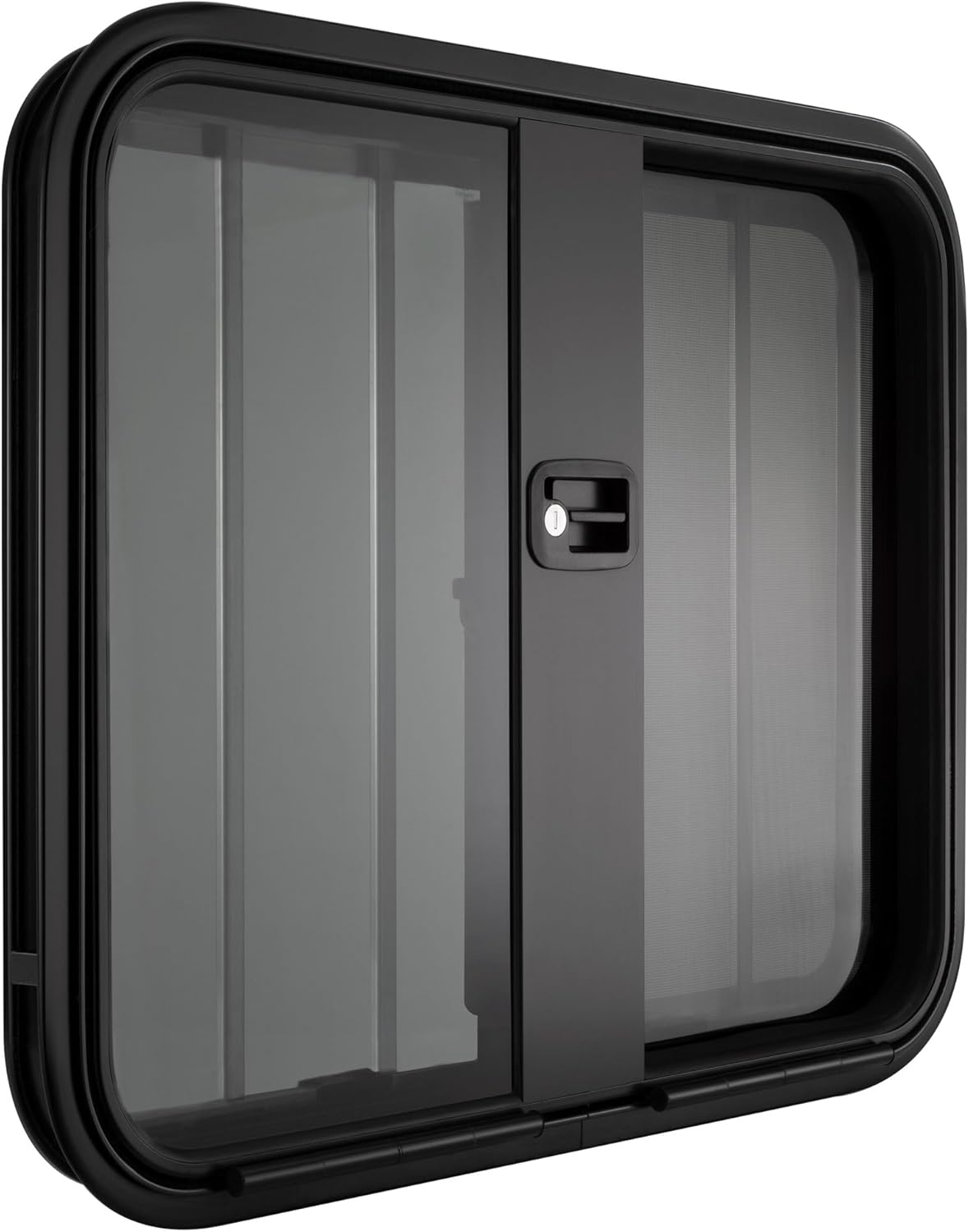 RecPro Horse Trailer Drop Down Feeder Windows 30" x 24" | Radius Rounded Corner Design | 1 1/2 Inch Trim Kit Optional (No - Trim Kit, 1 Pack)