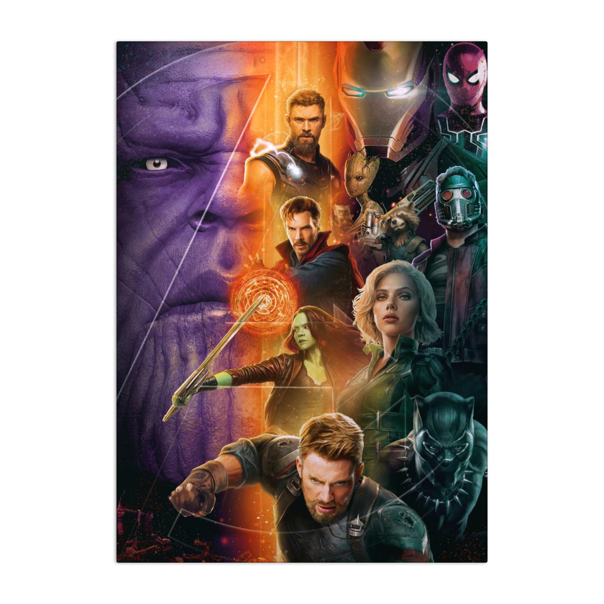 Displate Poster In Metallo - Decorazioni da Parete Decorazione Murale - Marvel - Avengers Team - 67,5 x 48 cm Matt