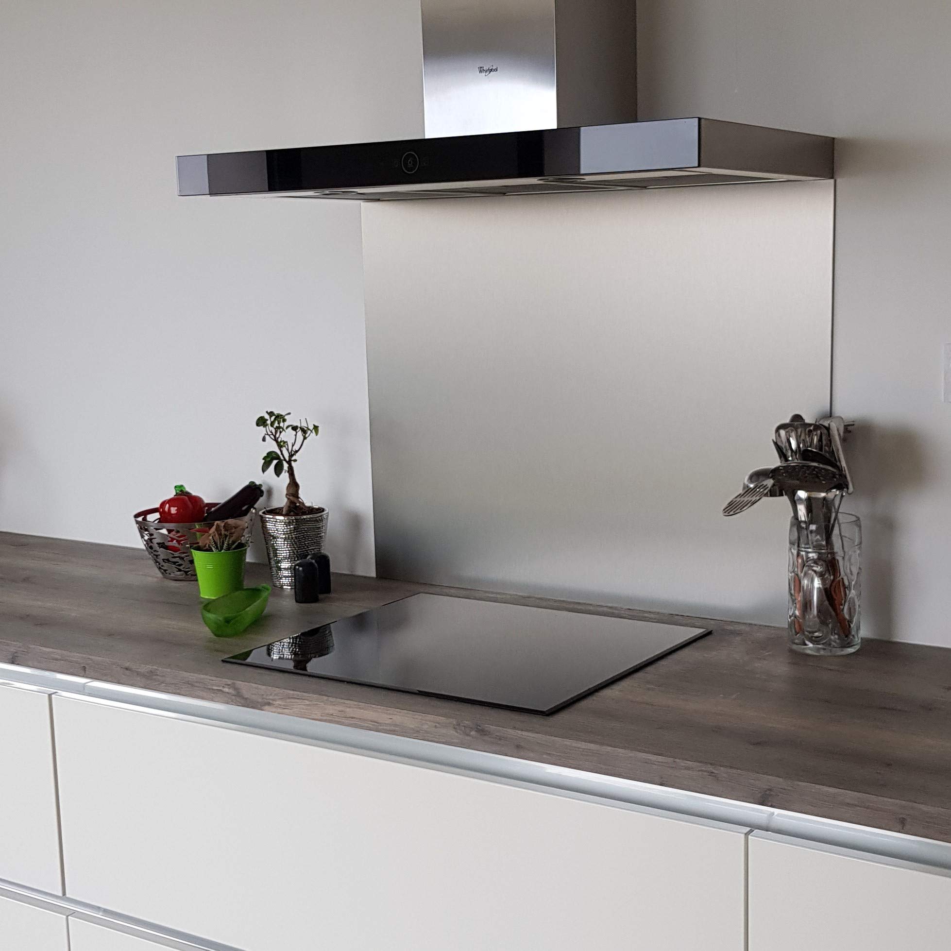 Crédence Composite Aluminium Brossé -10 Tailles- Hauteur 60 cm x (Longueur 130 cm)