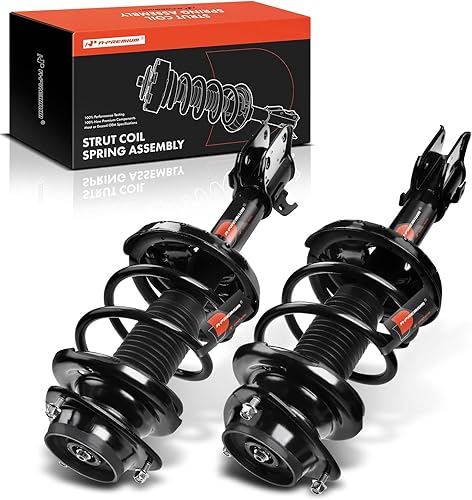 A-Premium Par delantero (2) conjunto completo de puntal y resorte helicoidal compatible con Subaru Impreza 2004 2005 2006 2007, lado del conductor y