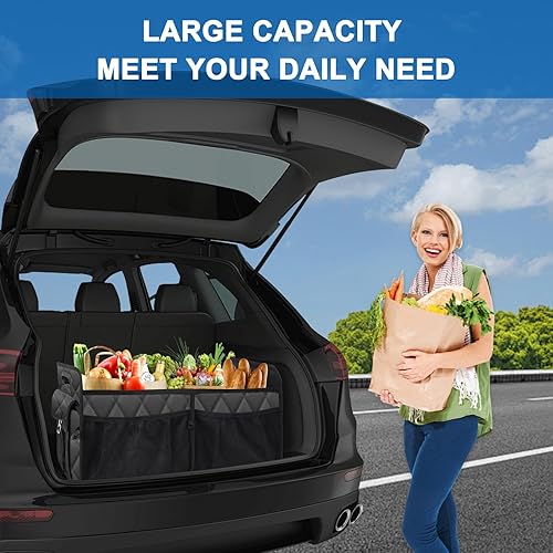Miniatura 6 de Organizador plegable para cajuela  Accesorios portátiles de coche SUV para cualquier automóvil, SUV, mini-furgoneta, negro