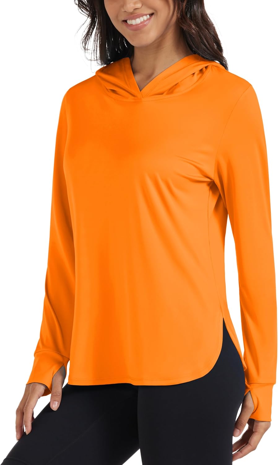 MAGCOMSEN Women's UPF 80+ Sun Protection Hoodie Long Sleeve Hiking Fishing Lightweight UV Rashguard with Thumb Hole