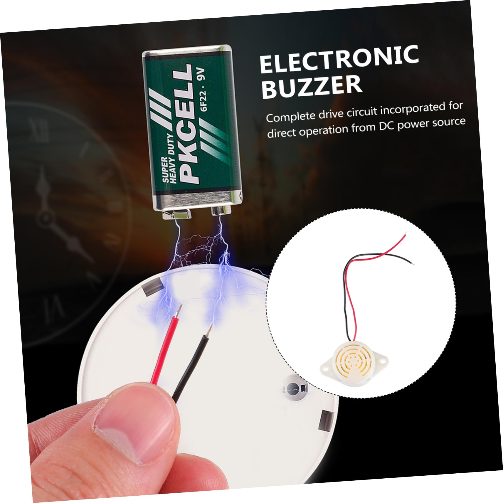 Alipis 1set Active Piezoelectric Buzzer Alarm Electronic Buzzer for Projects Printers Copiers Alarms Low Voltage High Sound Pressure Easy Connection 6pcs