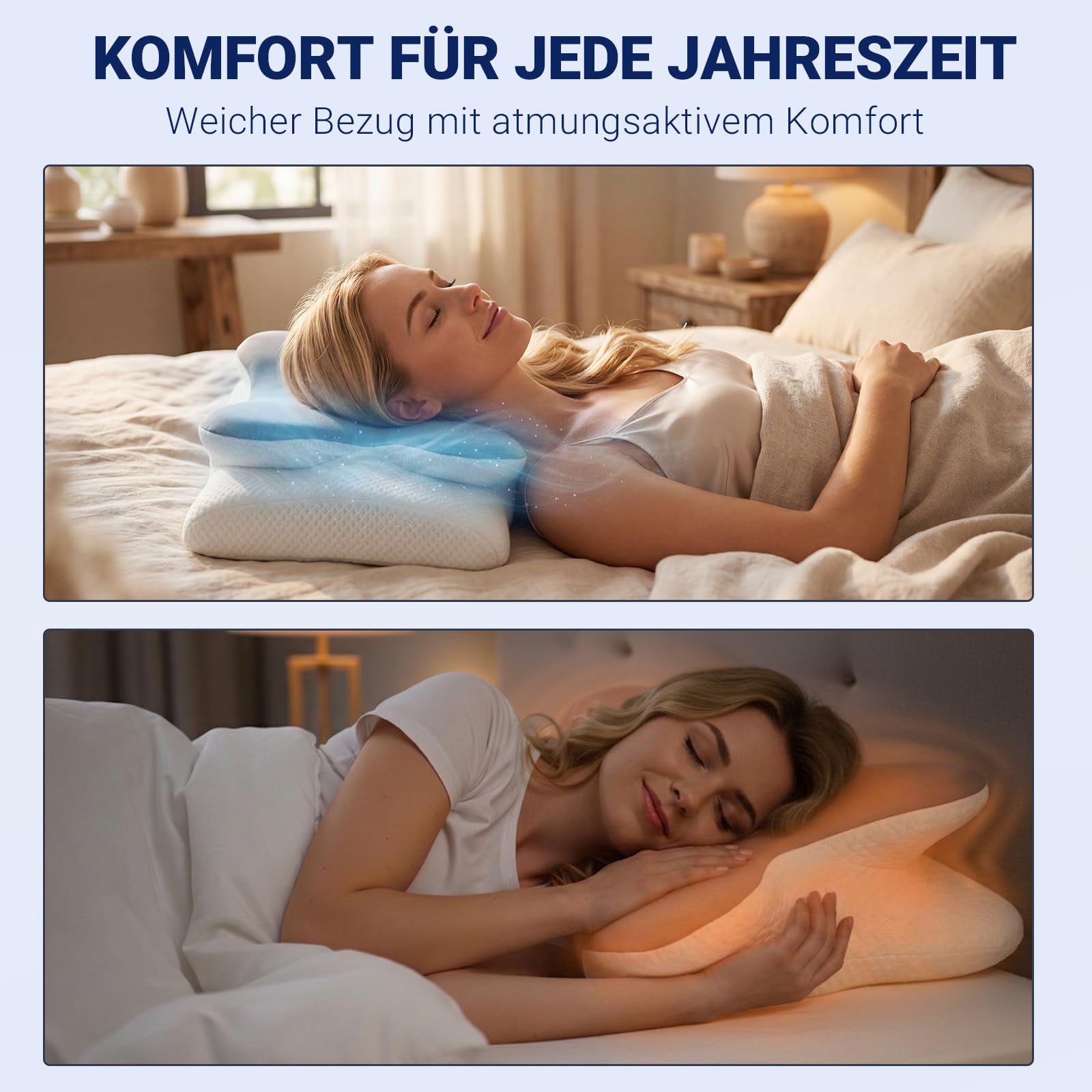 COSYLAND Memory Foam Nackenkissen Schmetterlingskissen 63x34cm Dunkelgrau