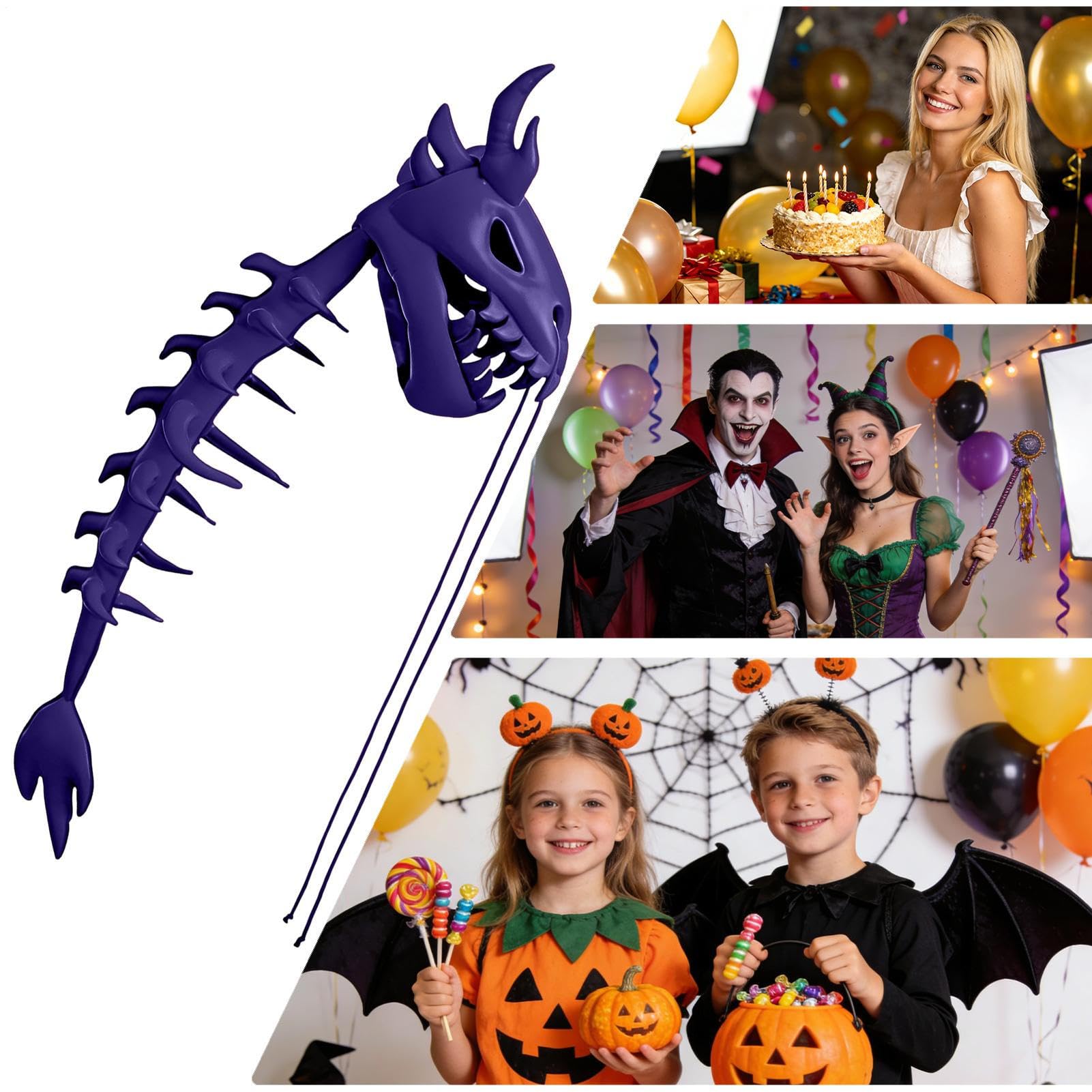 Générique Kostium szkieletu dinozaura Cosplay, oddychający i miękki, kostium zwierzęcy na Halloween, Boże Narodzenie, imprezę, pokaz