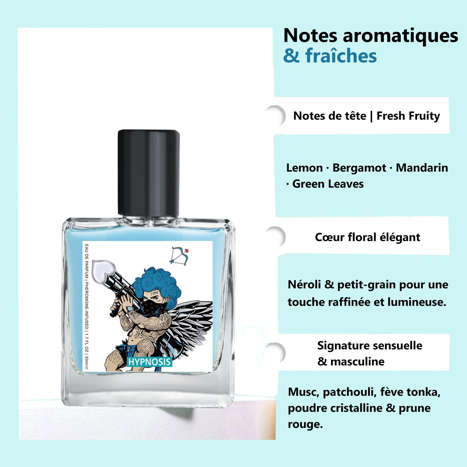 Parfum Homme, Nouvelle formule améliorée 3.0 – Frais et longue tenue, Parfum Pheromone Pour Homme, Plus de charisme et de rayonnement, 50ml