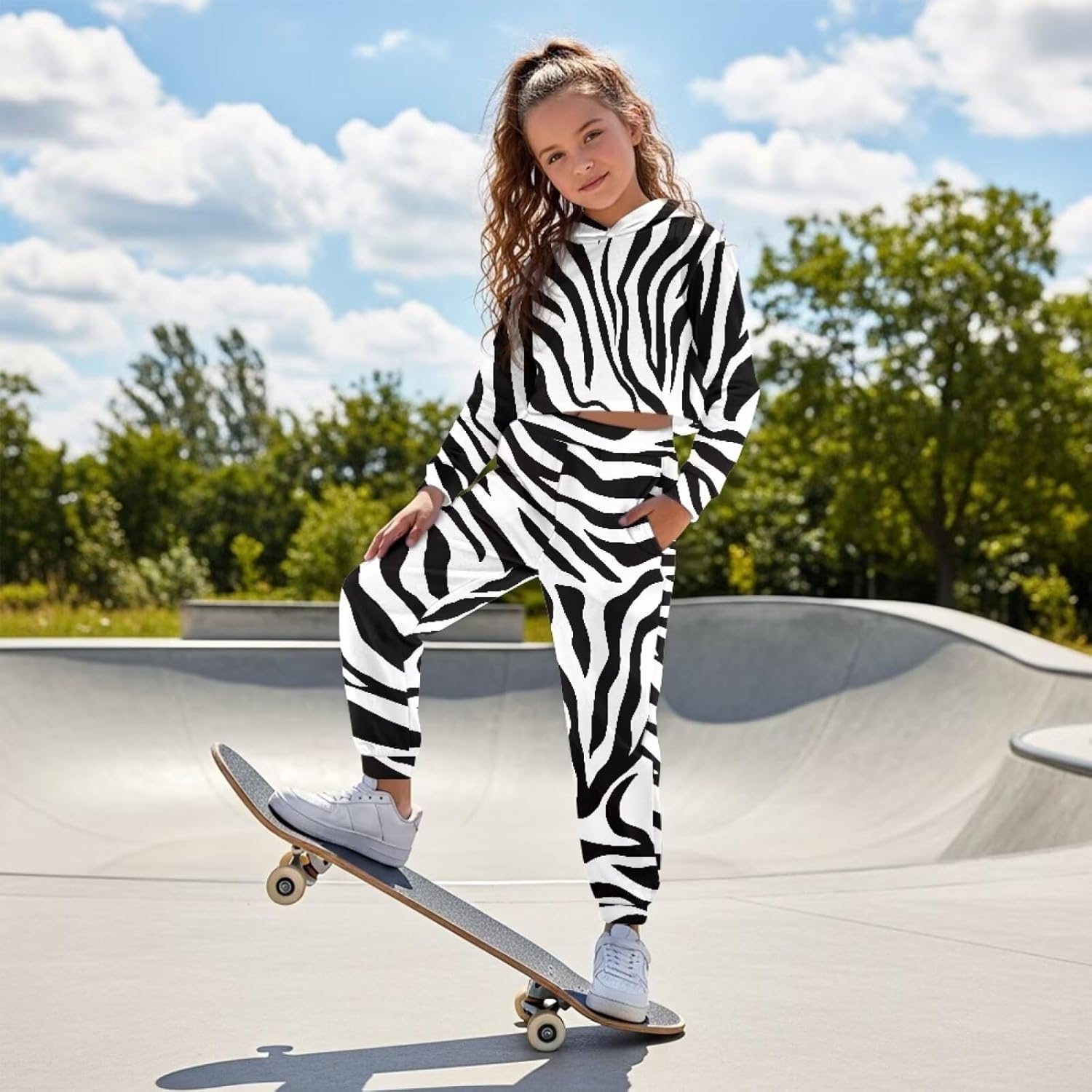 Sweatshirt and Pants Set Long Sleeve Pullover Hoodie Jogger Sets Tracksuit for Girls 3-14Y
