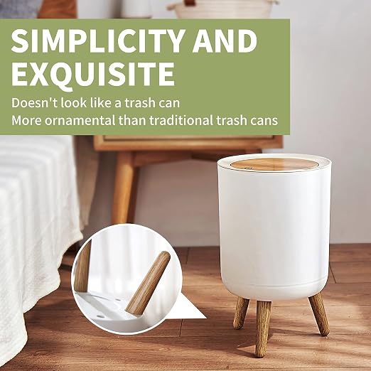 Caneca de basura con tapa y 7 litros de capacidad miniatura 4