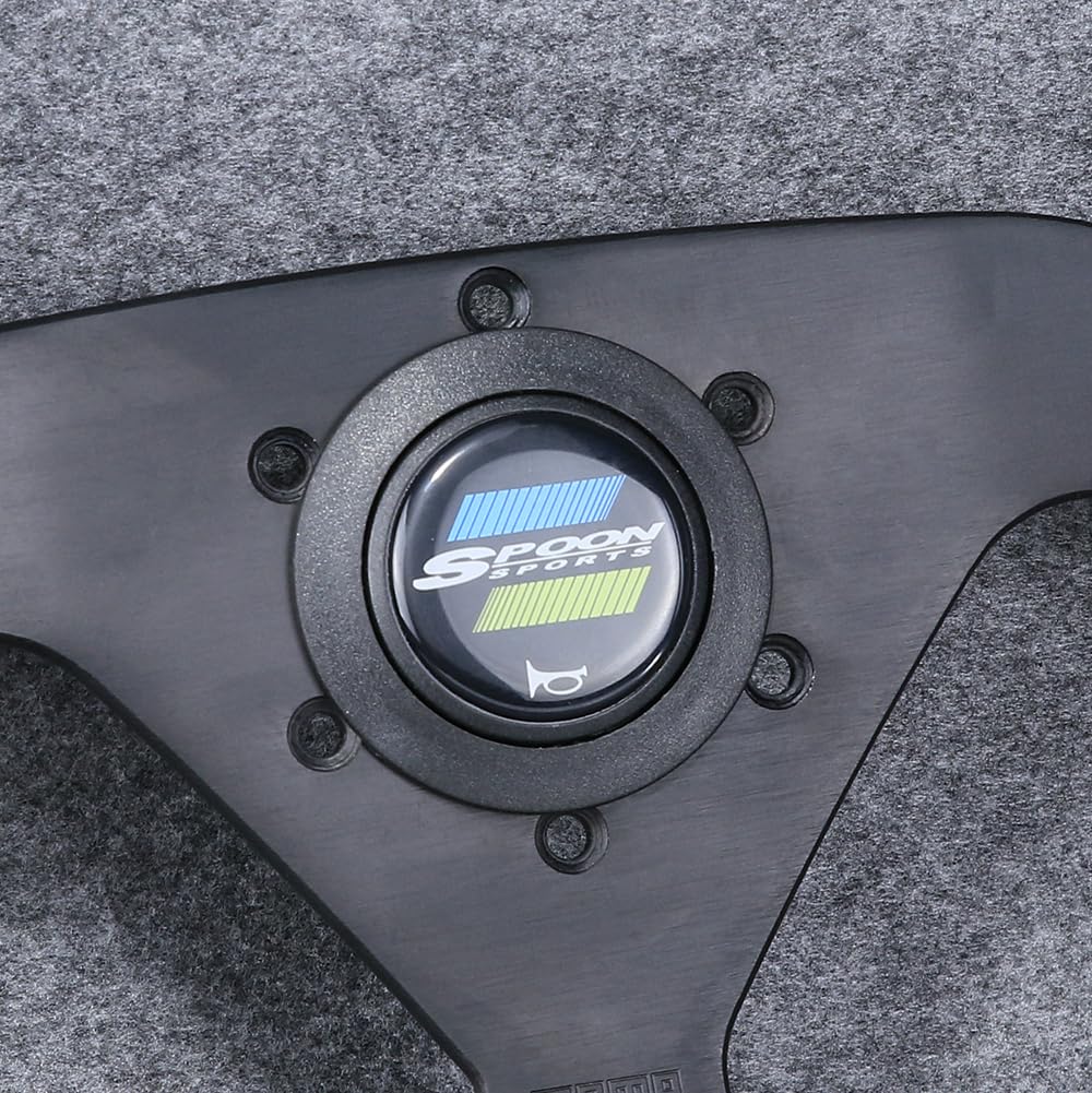 Volanti Auto Volante sportivo Drift in vera pelle nera da 14 pollici/350 mm(Red Stitching)