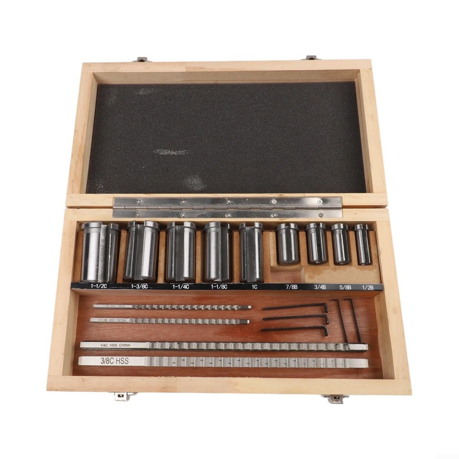 Jeu de pour broches Clavetage 18pcs Acier HSS Pouces CNC Jeu