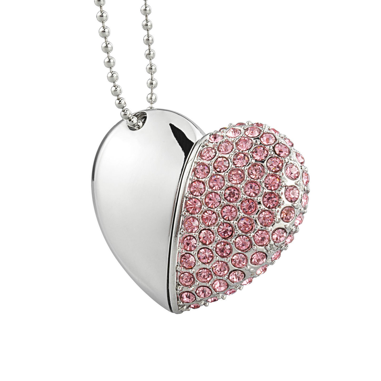 A Plus 10 Pezzi 8GB Chiavetta Memoria USB 2.0 Pen Drive Metal Heart Rosa