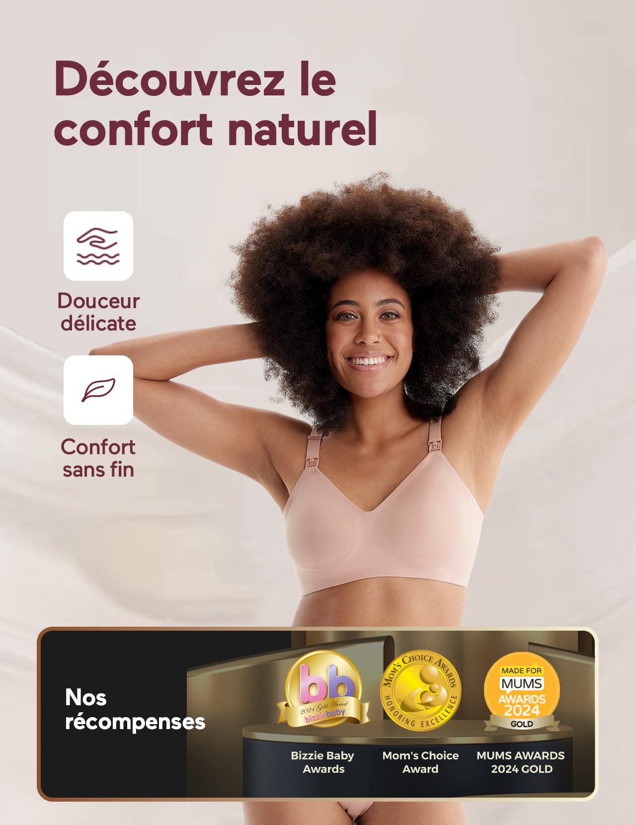 momcozy Soutien-Gorge Allaitement, sans Couture brassière Allaitement, Confort Soutien-Gorge sans Armature - 3