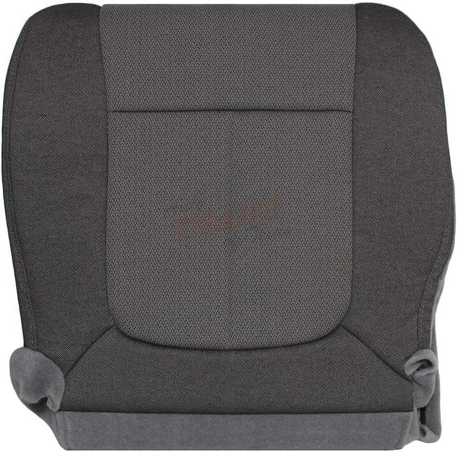 Compatible with 2009-2010 Ford F-150 XL STX - Driver Side Bottom Cloth Seat Cover, Medium Stone Gray