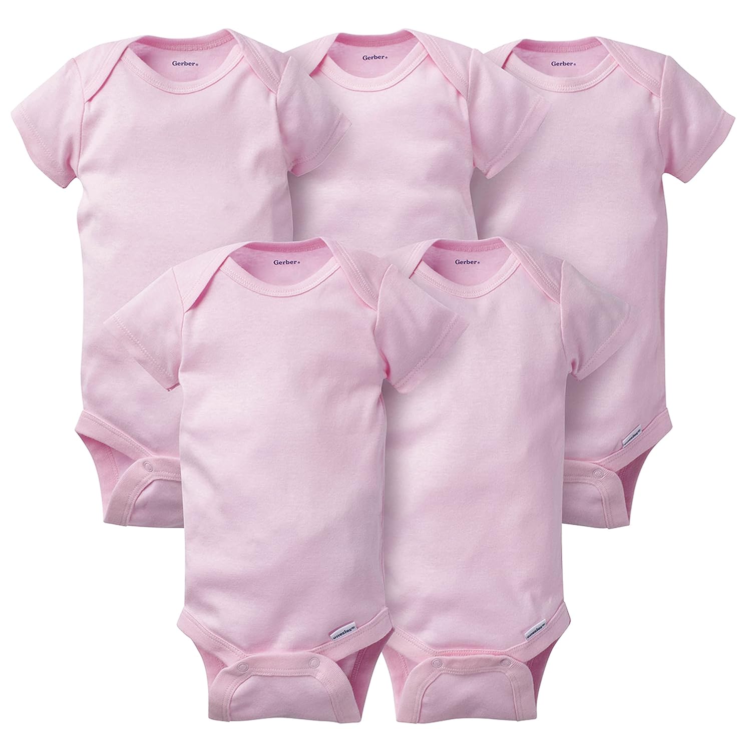 Gerber Baby 5-pack Solid Onesies Bodysuits