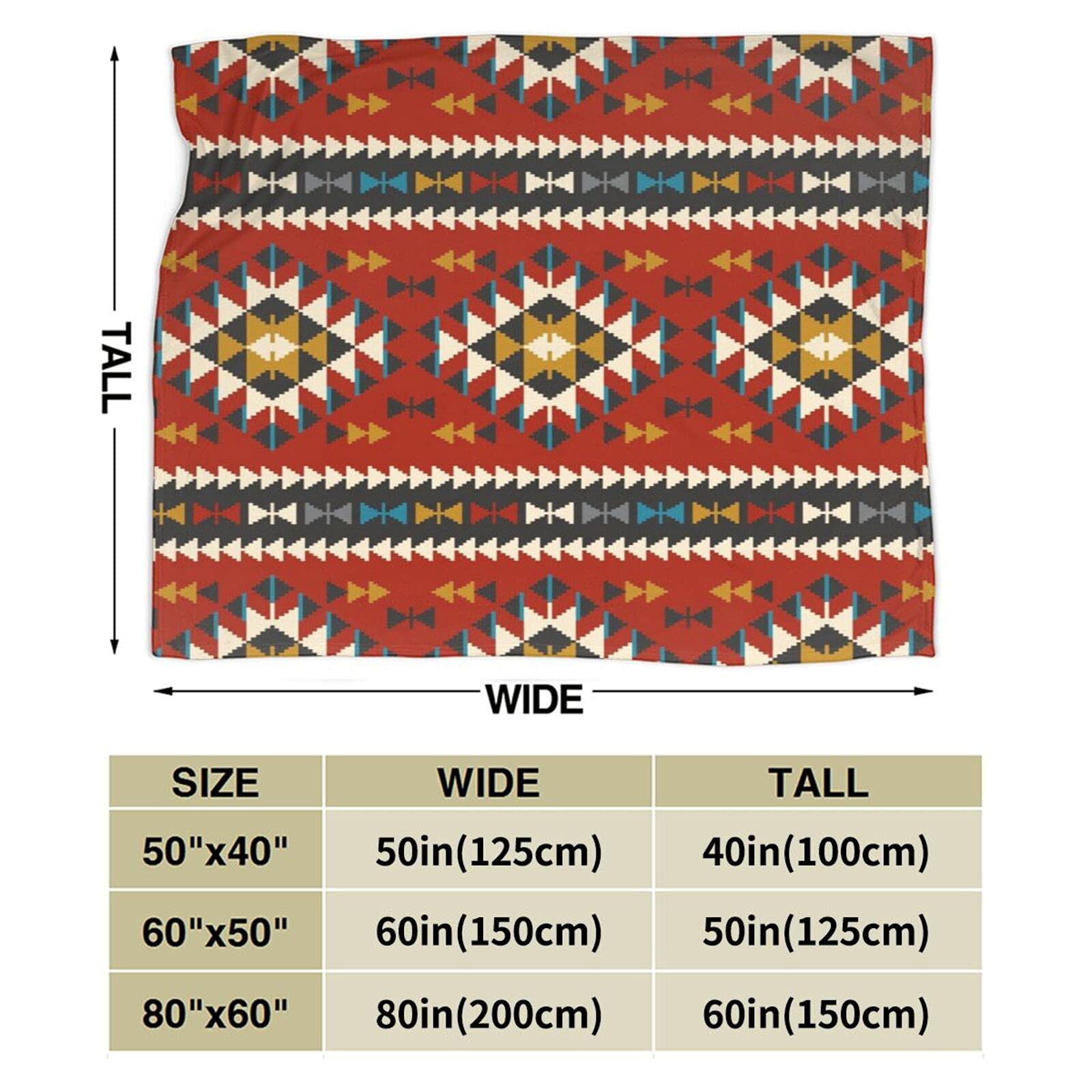 Coperta In Microfibra Stile Navajo – Morbida E Traspirante, Design Etnico Azteco, Per Divano E Letto, Taglie Da Bambino A King (76x102 Cm – 221x238 Cm)