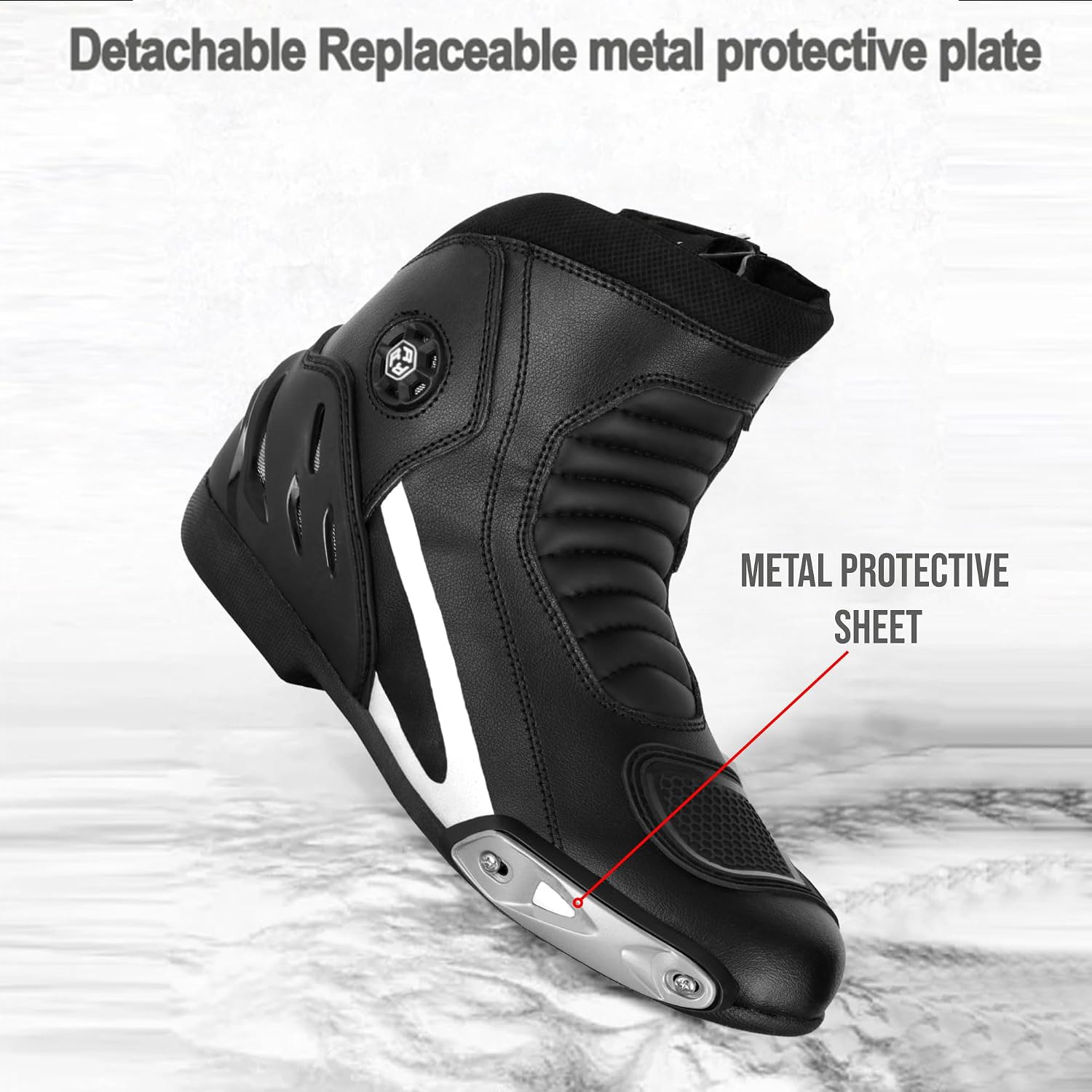 Waterproof Motorcycle Boots Men's Motorcycle Shoes Motorbike Boots All Season Leather Motocross Shoes (EN 13634)