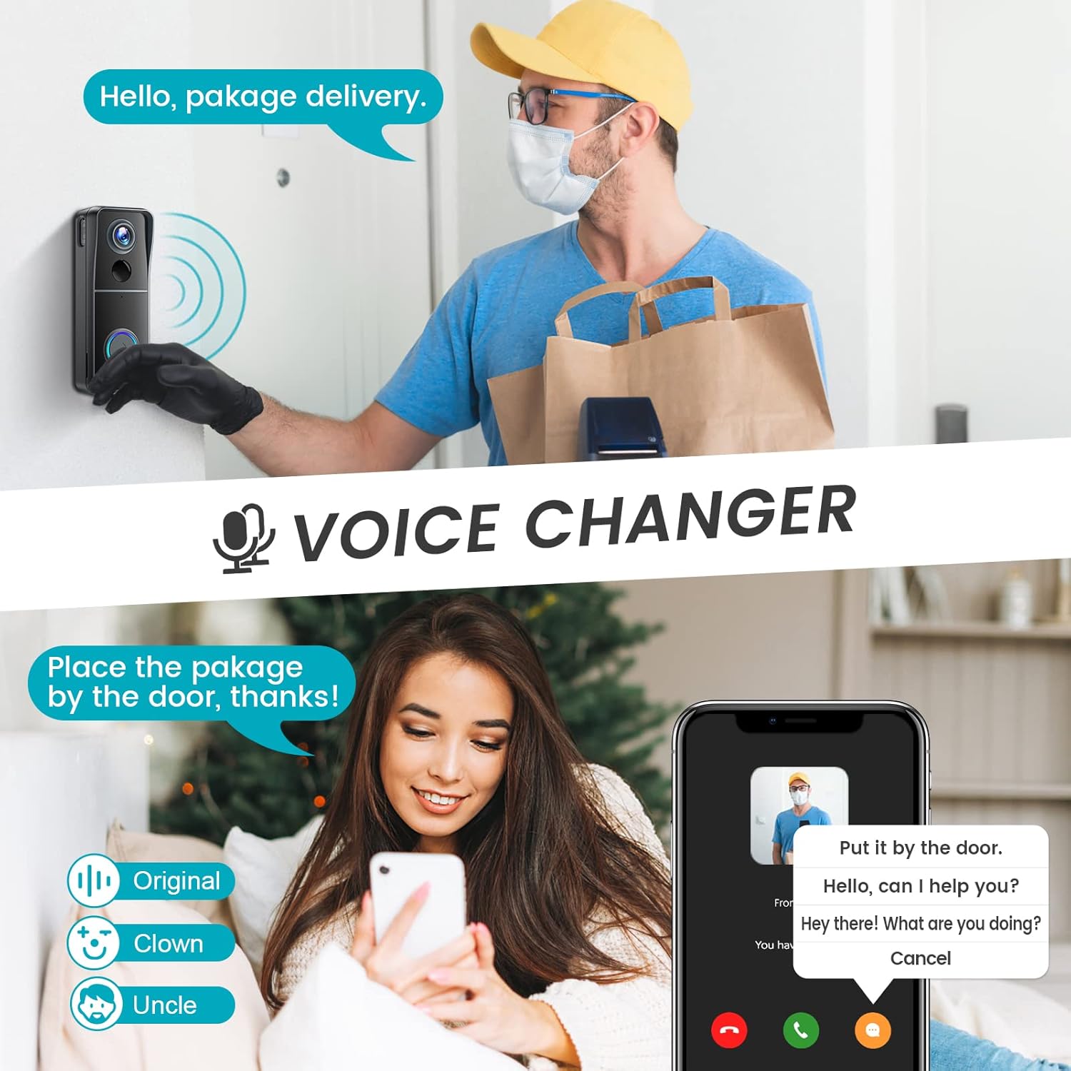 Voice changer feature in action