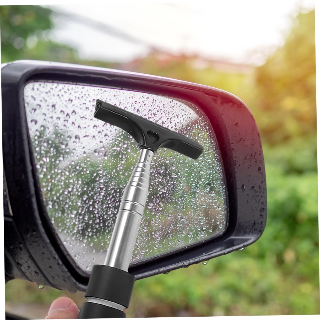 3Pcs Retractable Car Mirror Wiper Mini Windshield Cleaner Tool for Rainy Foggy Weather Automotive Accessory with Sturdy Design