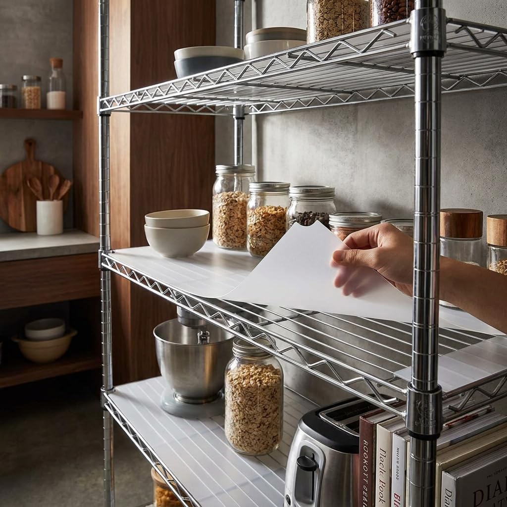Shelf Liner，Wire Shelf Covers，Cabinet Liners for Shelves， Used to Cover dust and Store Items smoothly to Prevent Small Items from Slipping Off (13" x 34.7"x3pieces)