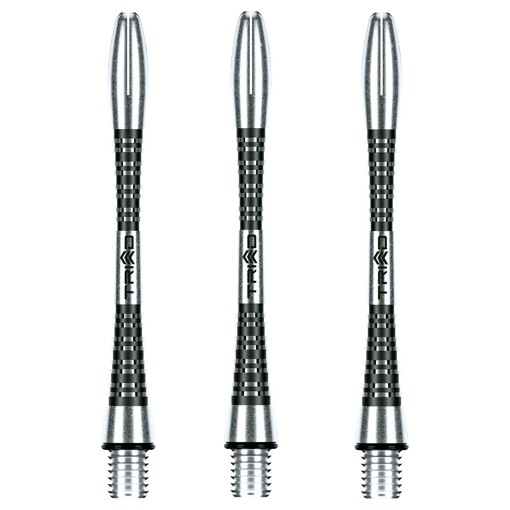 Tallos (Shafts) Para Dardos WINMAU Triad - Aluminio Negro, Longitud Media 46 Mm - Juego De 3 Piezas