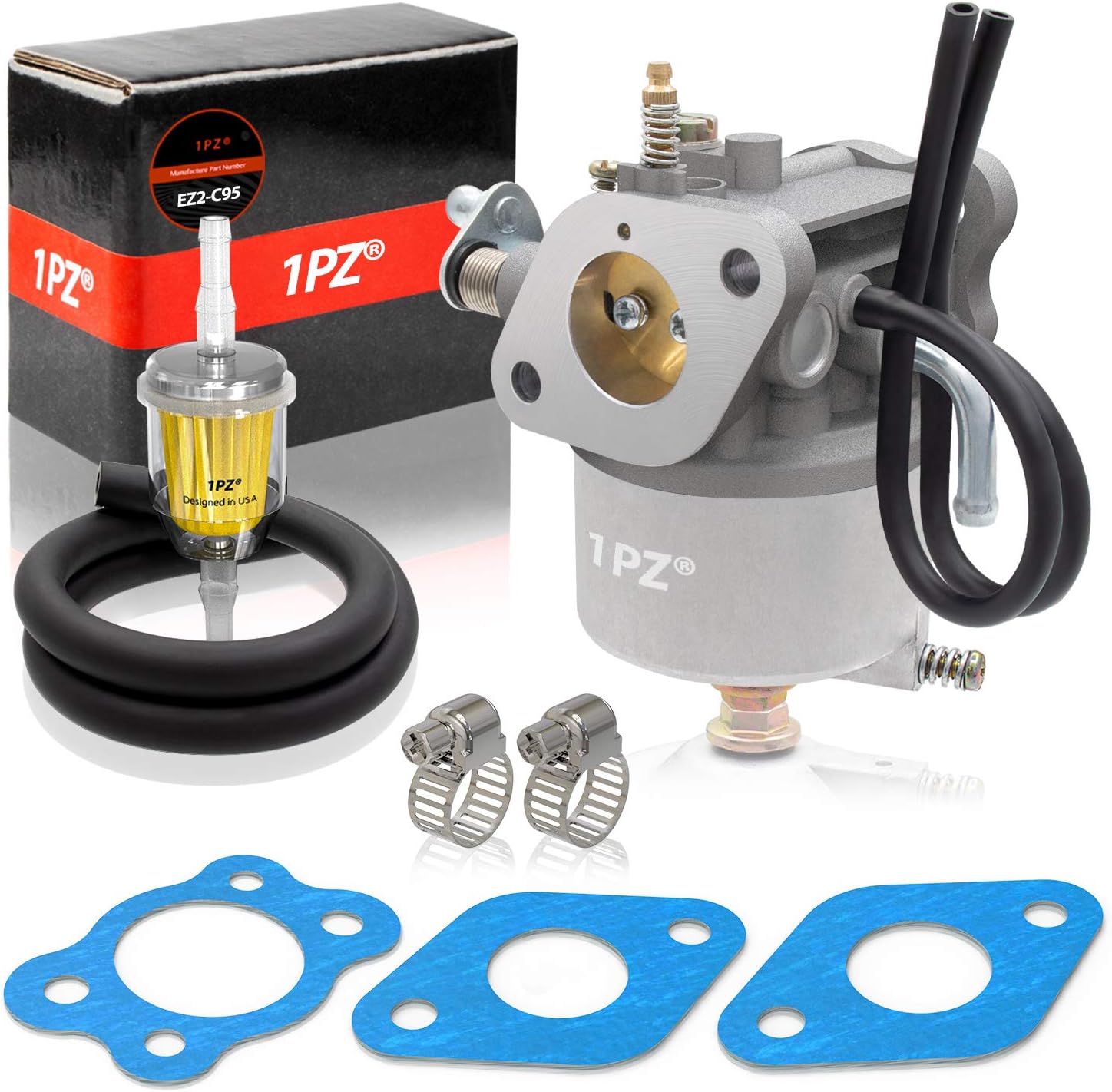 1PZ EZ2-C95 Carburetor for EZGO 295cc Robin Engine Golf Cart Gas Club Car 295cc 4-Cycle Engine 1991-UP TXT Medalist Marathon Freedom ST Carb 72558G01 72558G05 72840G02 26645G01 26645G03 26645G04