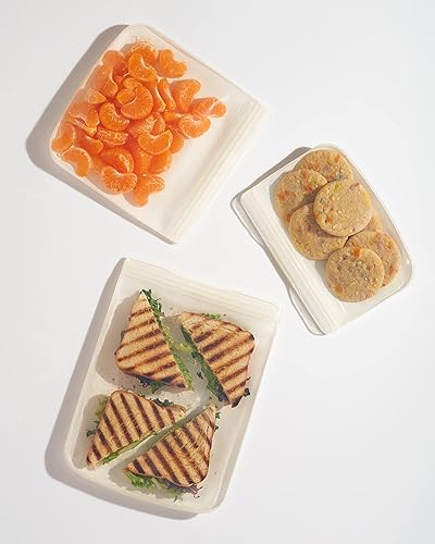 Vista 118 de W&P Porter Bolsa de almacenamiento reutilizable de silicona, sándwich (36 onzas de pie), pizarra, recipiente de almacenamiento de alimentos, apto