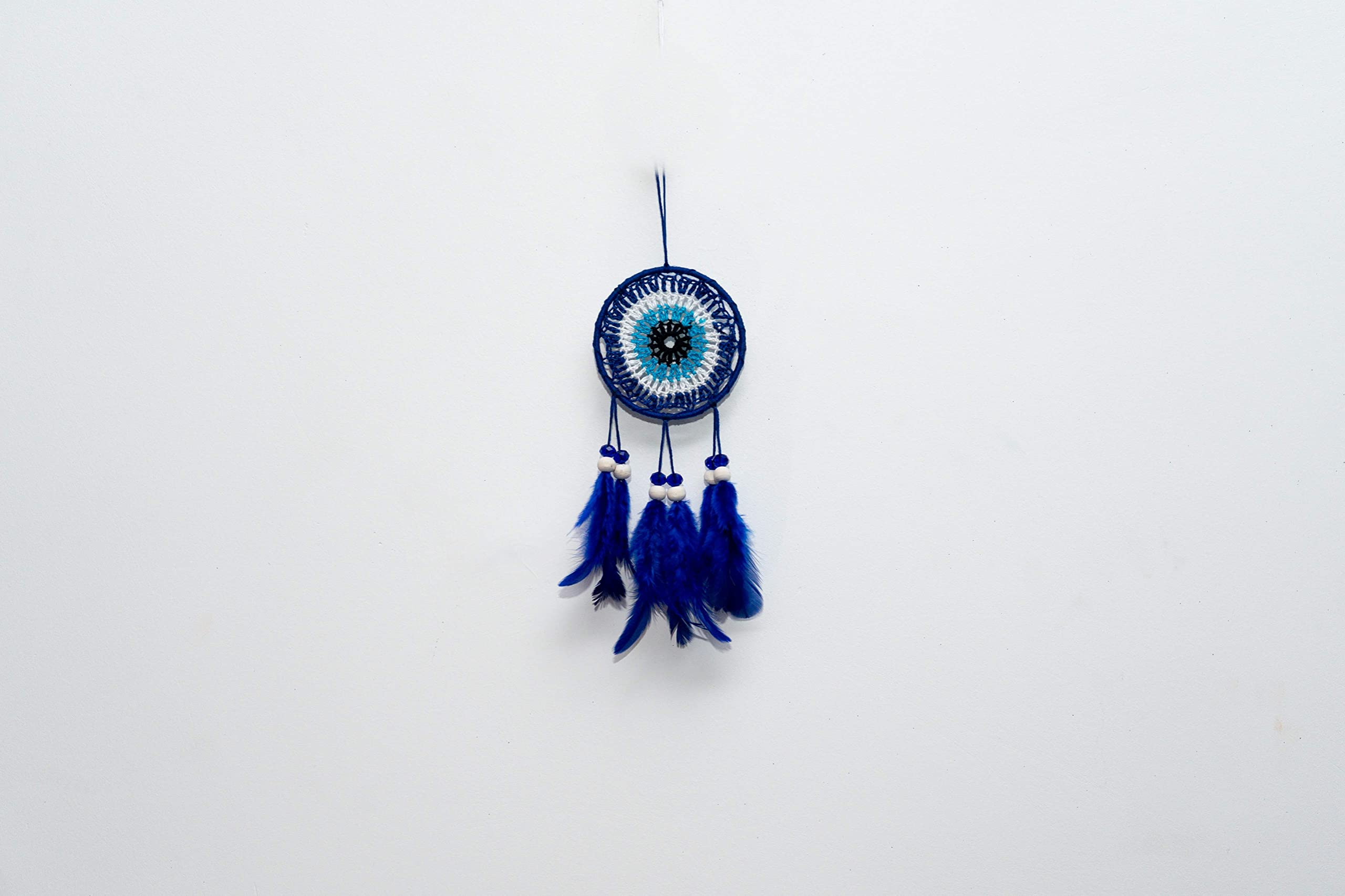 Evil Eye Dream Catcher Wall Hanging for Positive Energy | Crochet Doily of Evil Eye | Home Decor, Wall Hangings, Wind Chimes-image-34