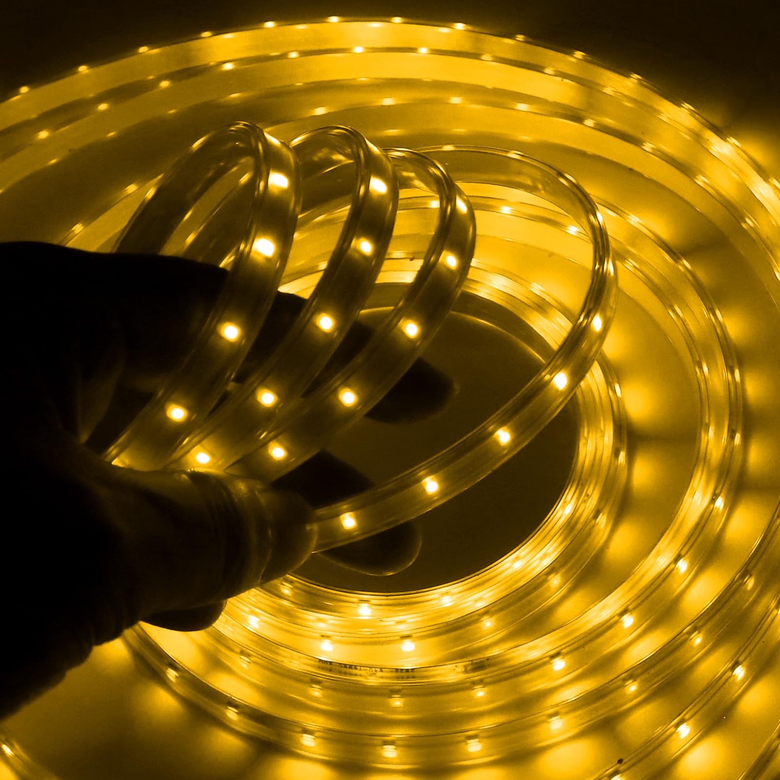 5V Ruban LED Solaire Extérieur, 2835 64 LEDs/m IP65 Étanche Lumineuse Solaires Bandeau LED Light Strip avec 8 Modes pour Cour extérieure, jardin, décoration de fête (Blanc chaud, 20M)